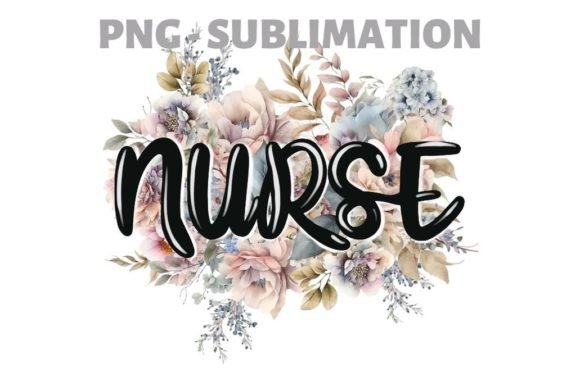 Nurse Flowers Png for Sublimation Projects