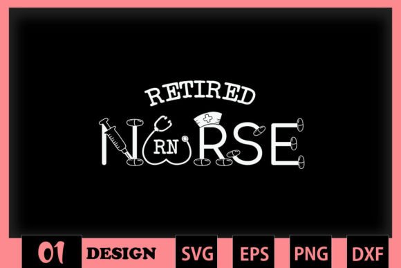 Retired Nurse RN Doodle: A Heartfelt Embroidery Design