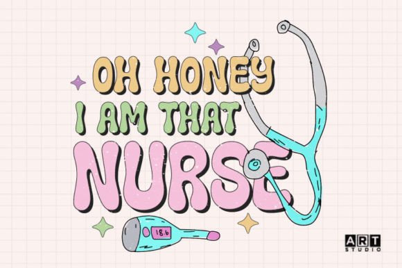 Retro Nurse Sublimation PNG: A Nostalgic Embroidery Gem