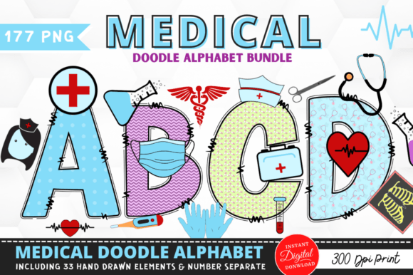 Review: Medical Doodle Alphabet Bundle with Hand