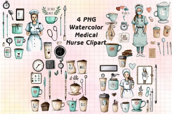 Watercolor Medical Nurse Clipart Review